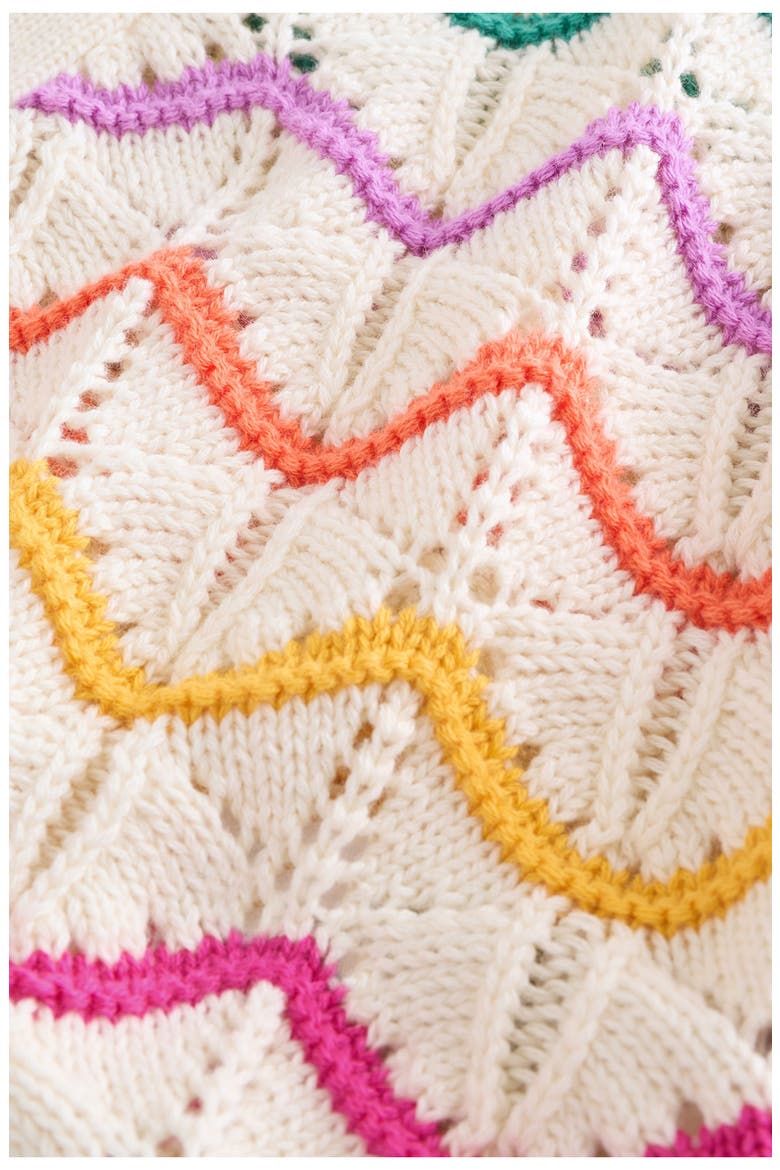 Kids' Rainbow Cardigan, Alternate, color, WHITE MULTI