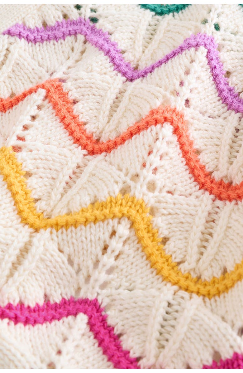 NEXT Kids' Rainbow Cardigan, Alternate, color, White Multi