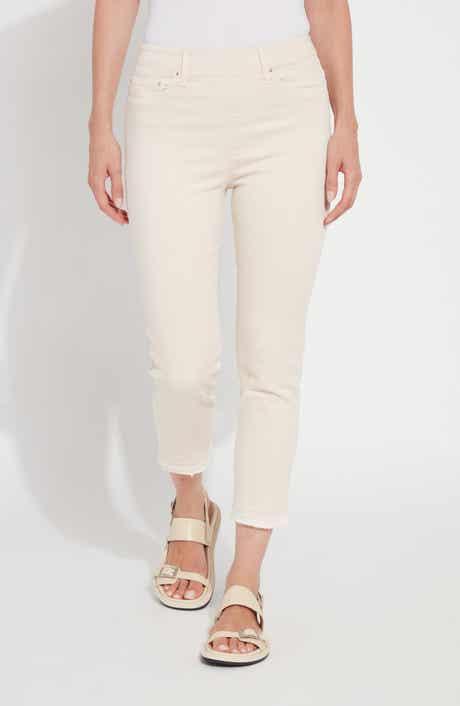 Lysse Toothpick High Waist Released Raw Hem Crop Skinny Jeans