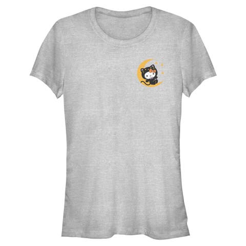 Junior's Hello Kitty Black Cat Costume Party  Graphic T-Shirt