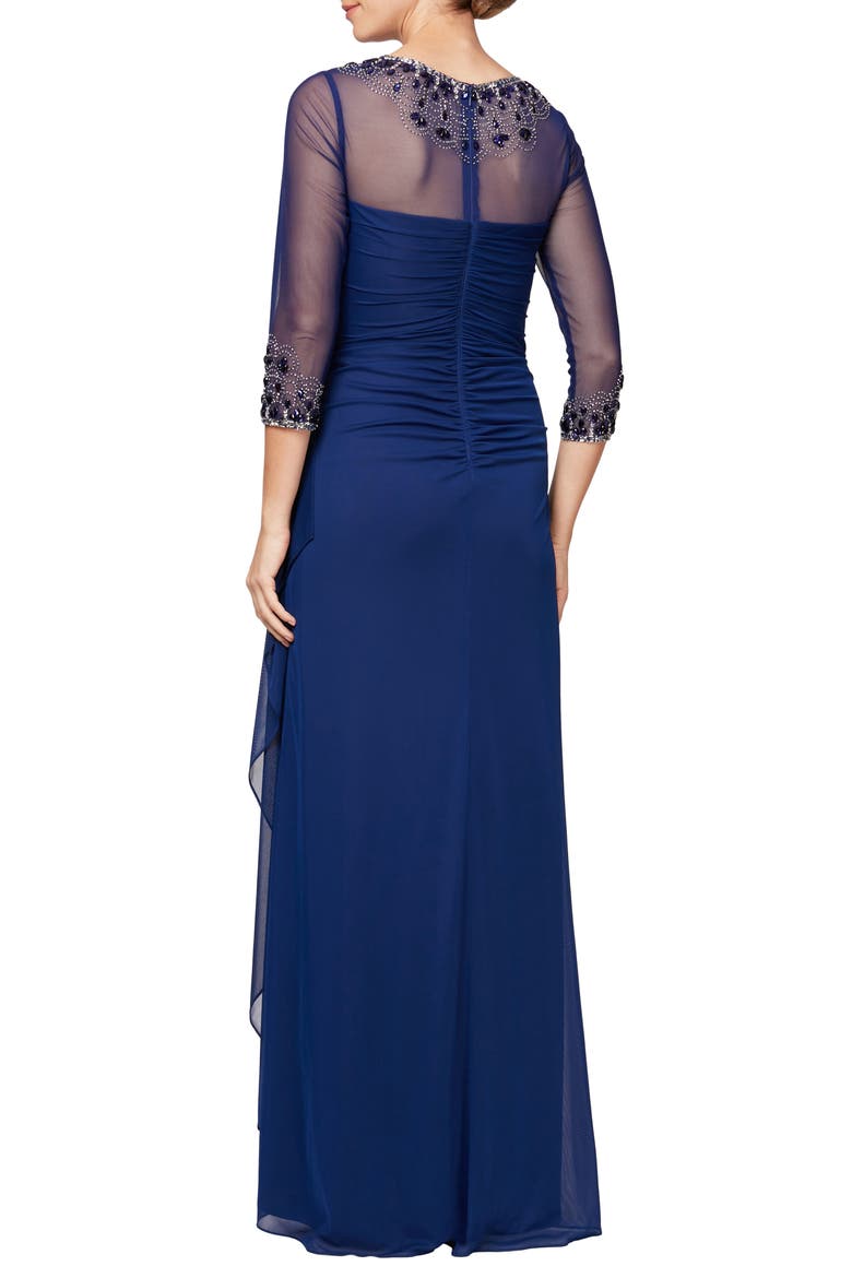 LONG ALINE SWEETHEART, Alternate, color, ROYAL