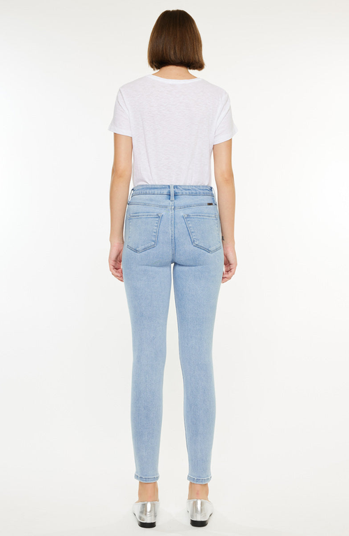 Kancan Bev High Rise Ankle Skinny Jeans In Light Wash