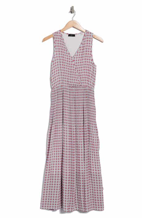 T Tahari Sleeveless Pleated Maxi Dress