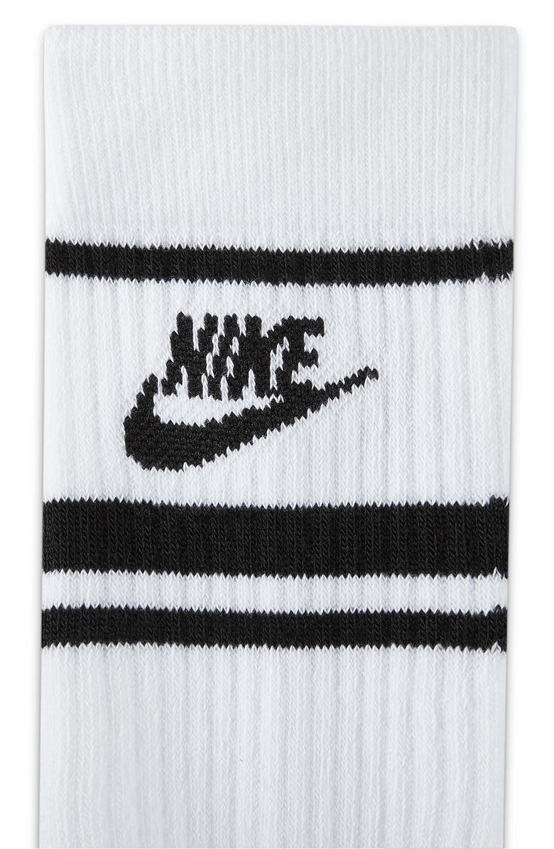 Nike 3-Pack Dri-FIT Everyday Essentials Crew Socks, Alternate, color, White/ Black/ Black