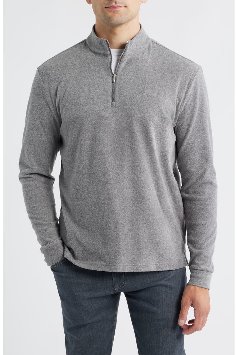 Mikey Quarter Zip Pullover, Main, color, SMOKE