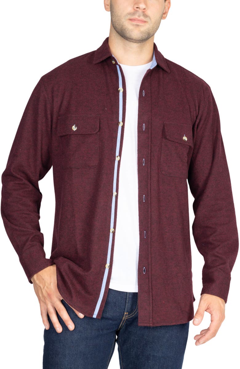 TailorByrd Solid Melange Sweater Shirt, Alternate, color, Bordeaux