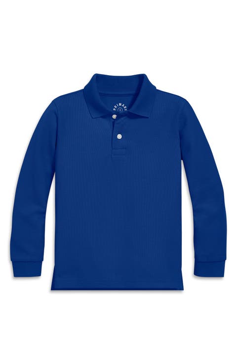 Kids' Long Sleeve Piqué Polo