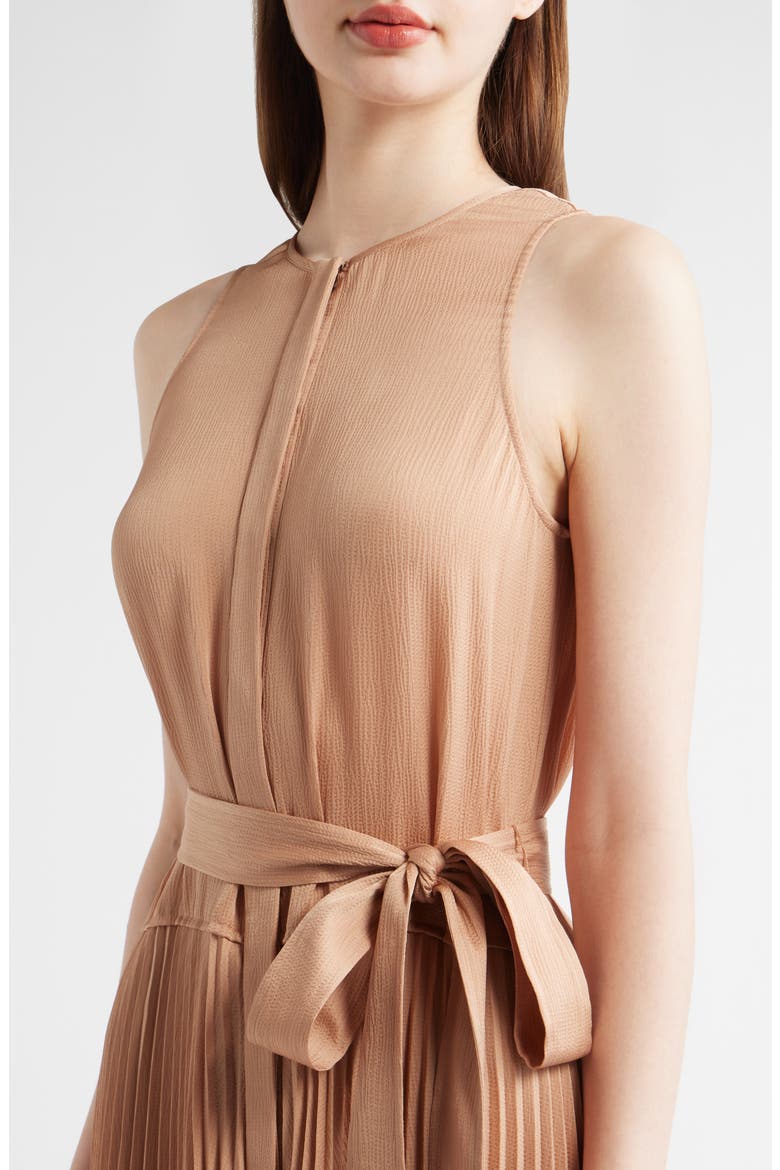 Maxine Crinkle Pleated Midi Dress, Alternate, color, CHAI