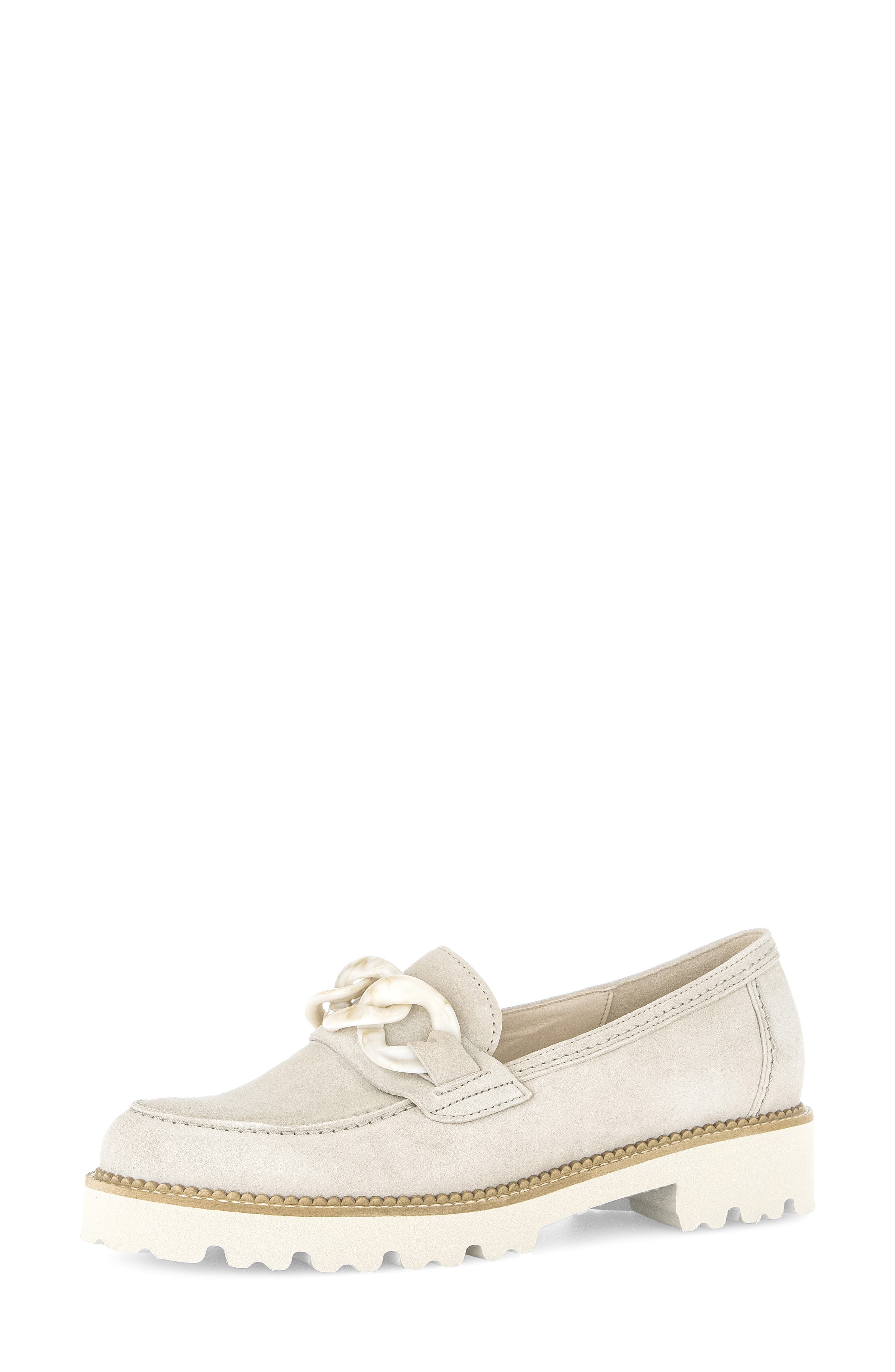 Gabor Platform Chain Loafer, Main, color, Linen