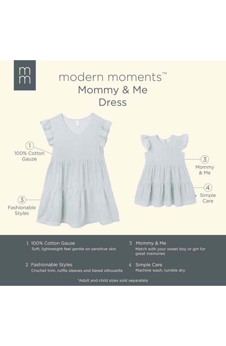 Modern Moments Mommy & Me Gauze Dress, Alternate, color, 