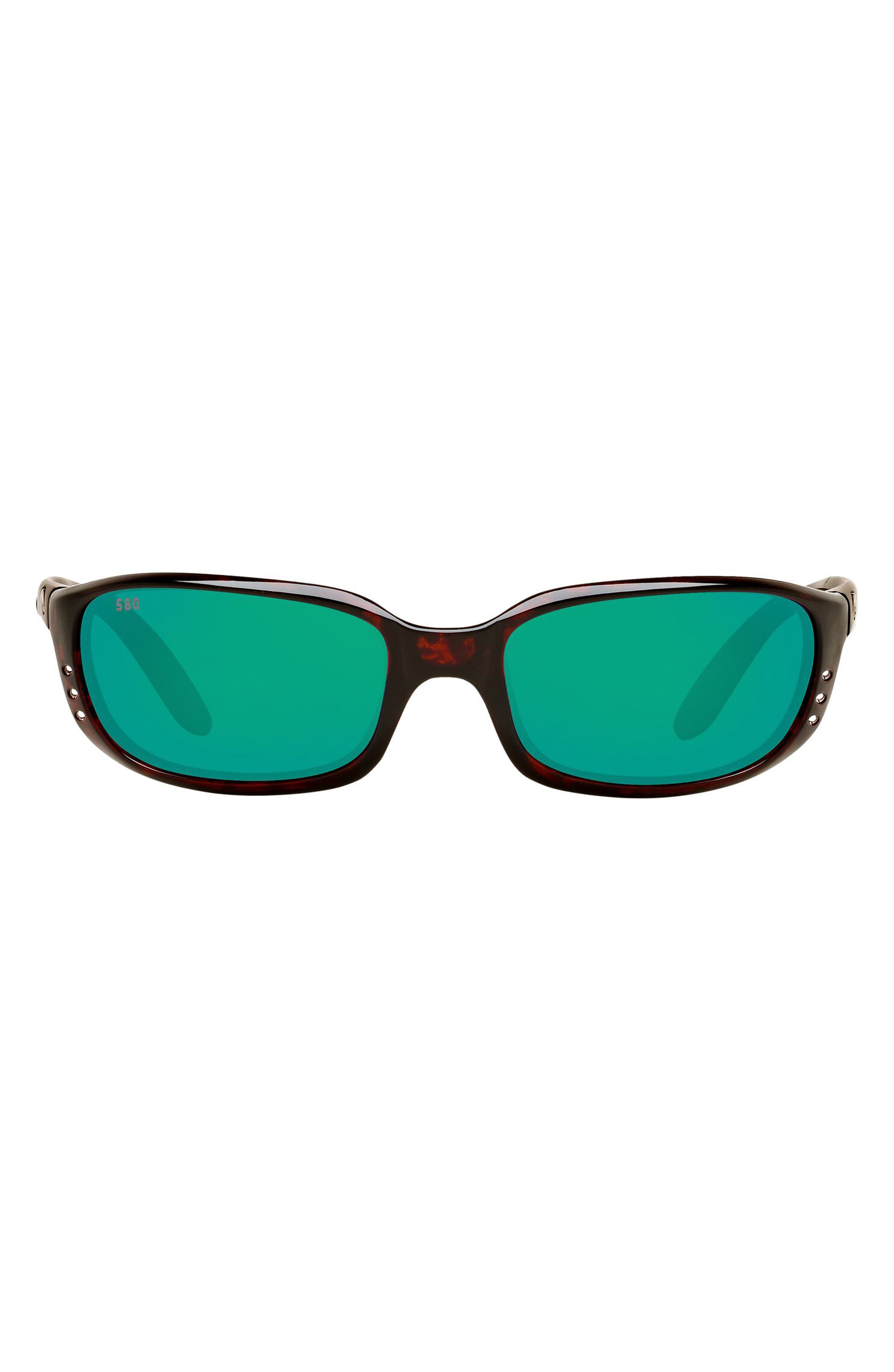 Costa Del Mar 59mm Polarized Wraparound Sunglasses in Tortoise 
