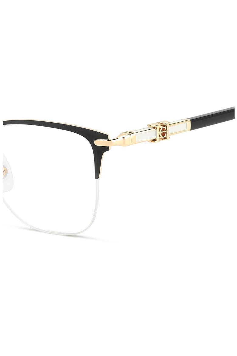 52mm Cat Eye Reading Glasses, Alternate, color, GOLD BLACK
