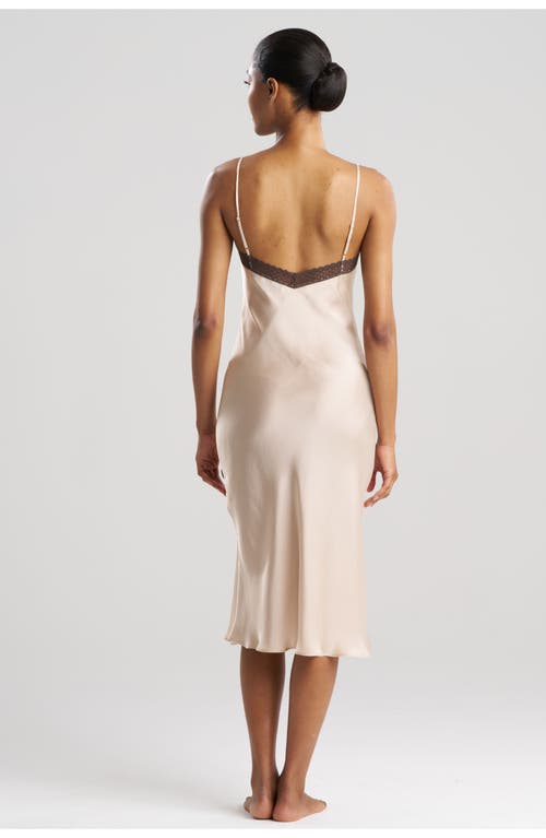 Natori Ashley Icon Gown With Lace In Neutral