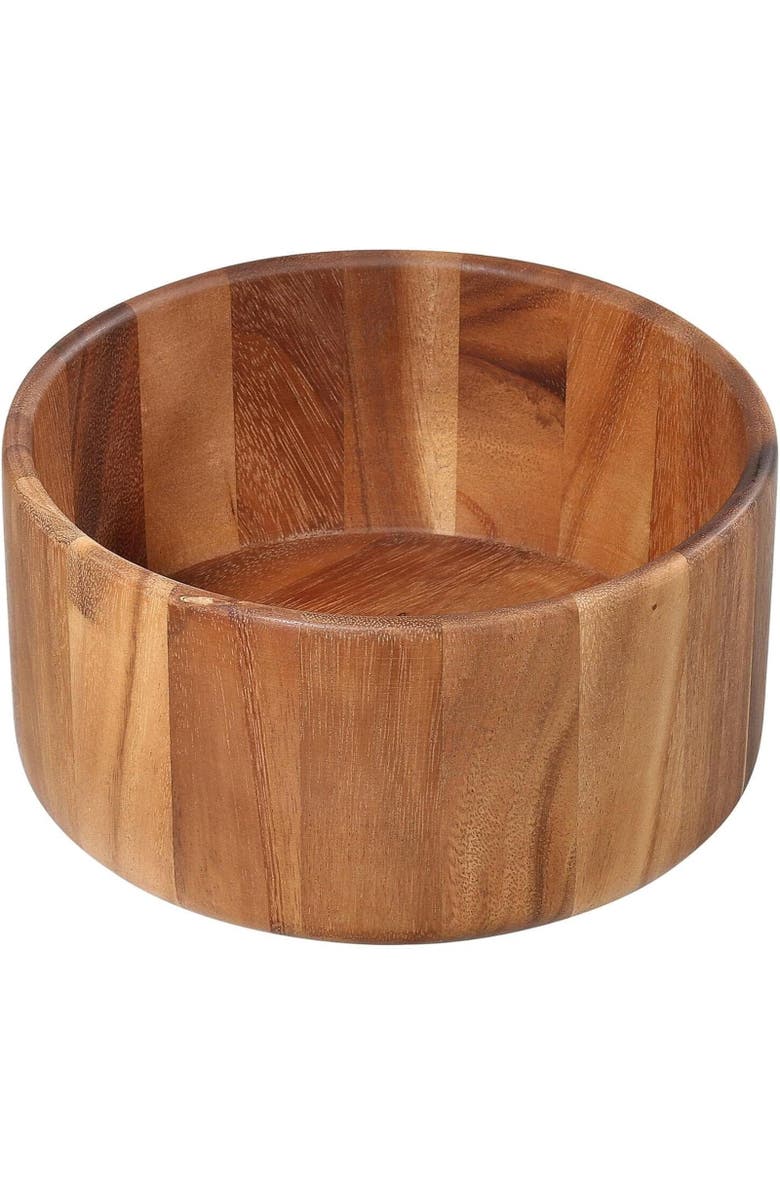 ZASSENHAUS Acacia Wood Salad Serving Bowl, Medium, Main, color, Brown