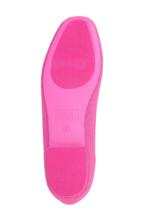 Mia Raisa Stretch Knit Flat In Hot Pink
