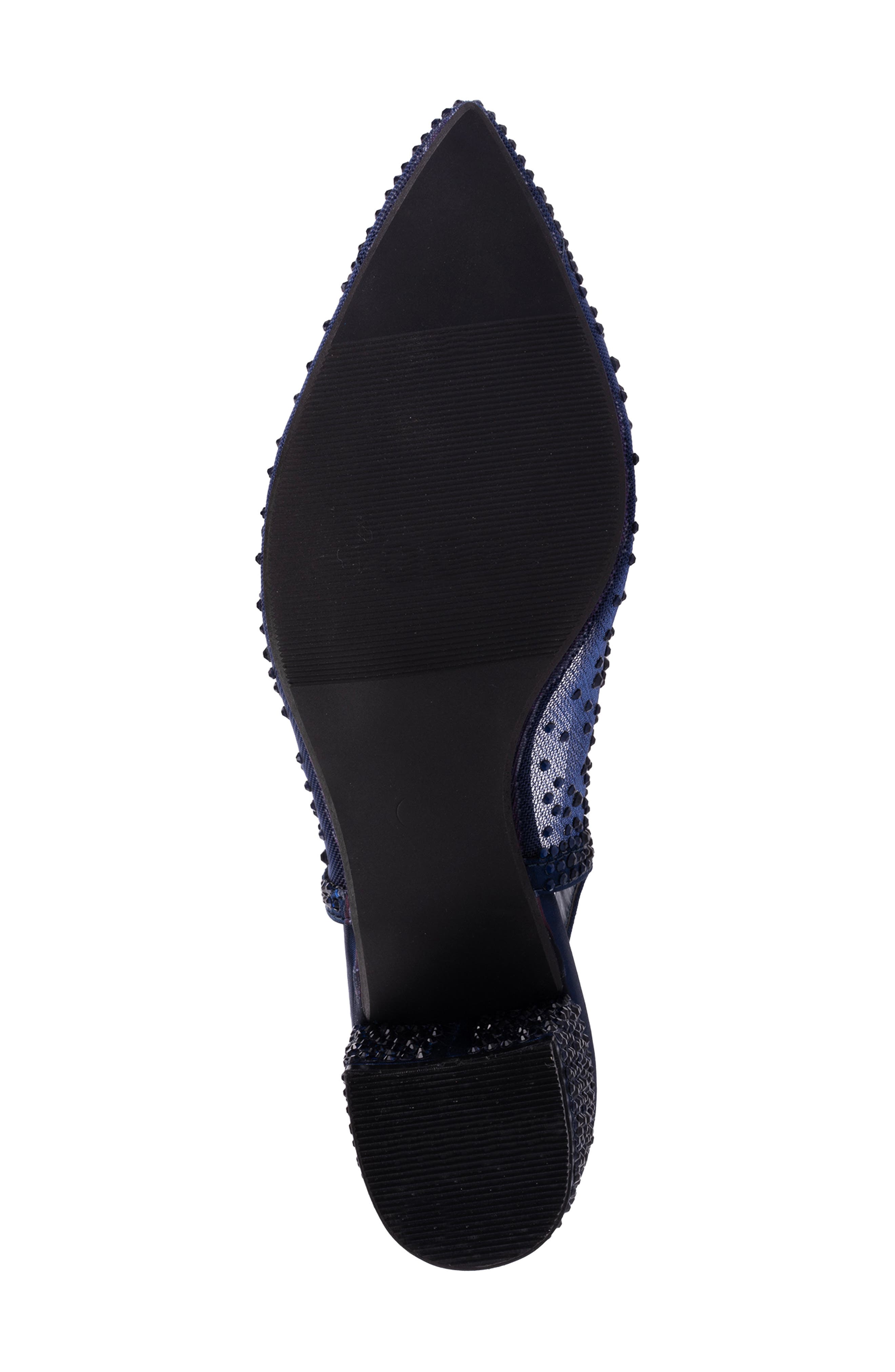 Demin Slingback Pump, Alternate, color, NAVY