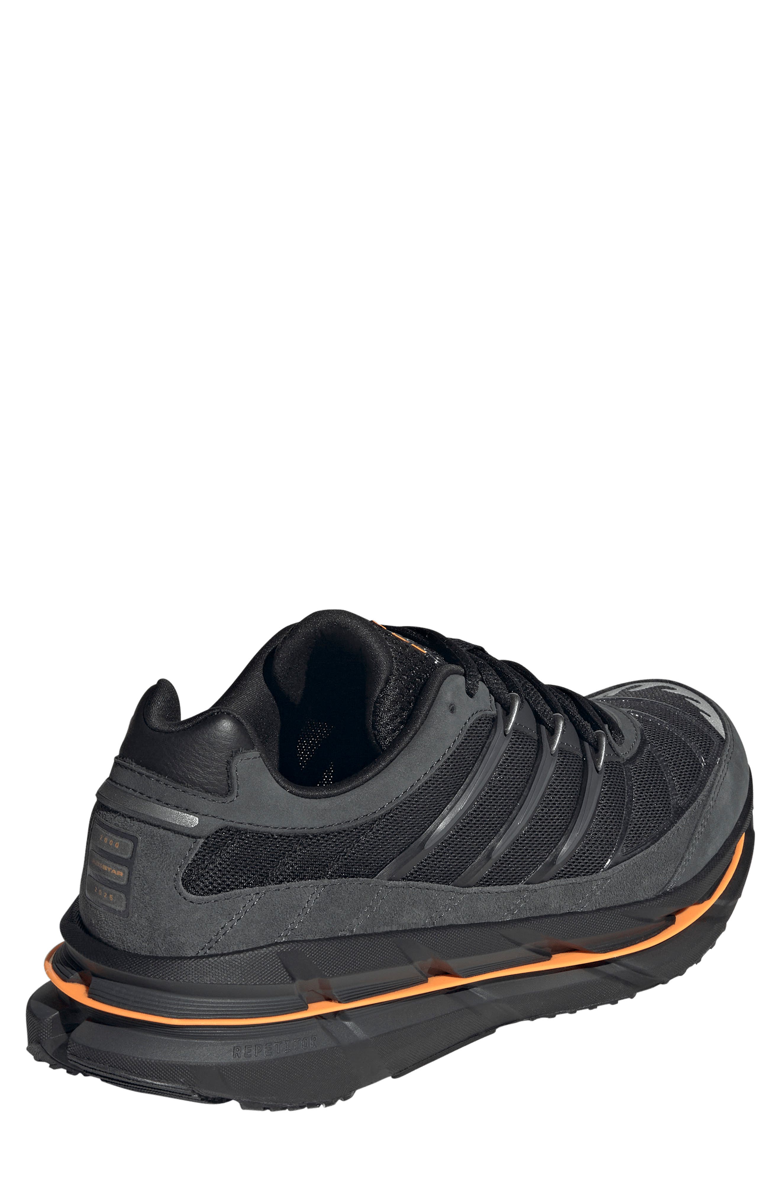 adidas Gender Inclusive Adistar Hrmy Sneaker, Alternate, color, Carbon/ Black/ Crew Orange