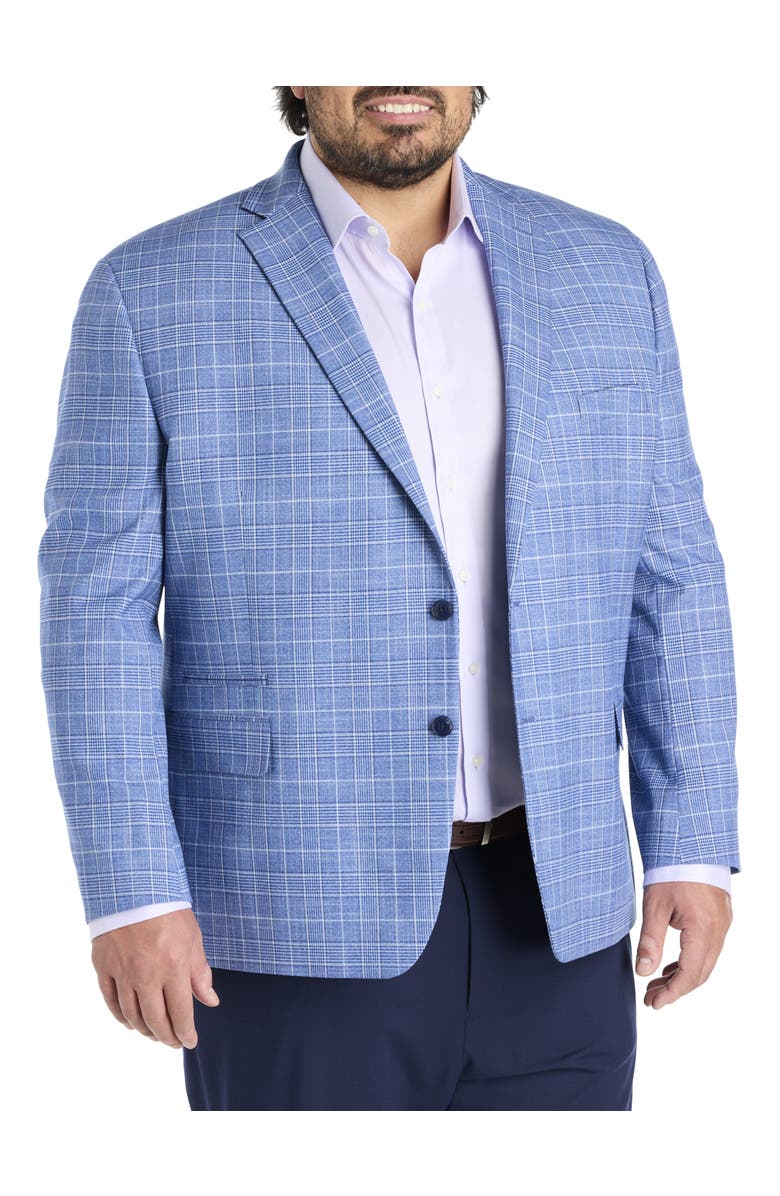 Michael Kors Big & Tall Glen Plaid Sport Coat, Main, color, Blue