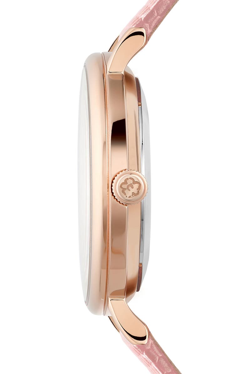 Ted Baker London Phylipa Leather Strap Watch & Bangle Bracelet Set, 34mm, Alternate, color, Rose Gold/ Pink/ Pink