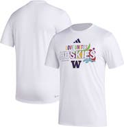 adidas Men's adidas x Rich Mnisi Pride Collection White Washington Huskies Pregame AEROREADY T-Shirt