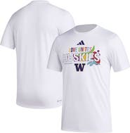 adidas Men's adidas x Rich Mnisi Pride Collection White Washington Huskies Pregame AEROREADY T-Shirt