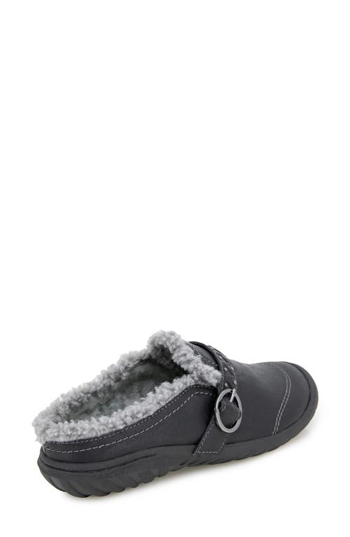 Jbu Riley Faux Shearling Lined Slipper In Black