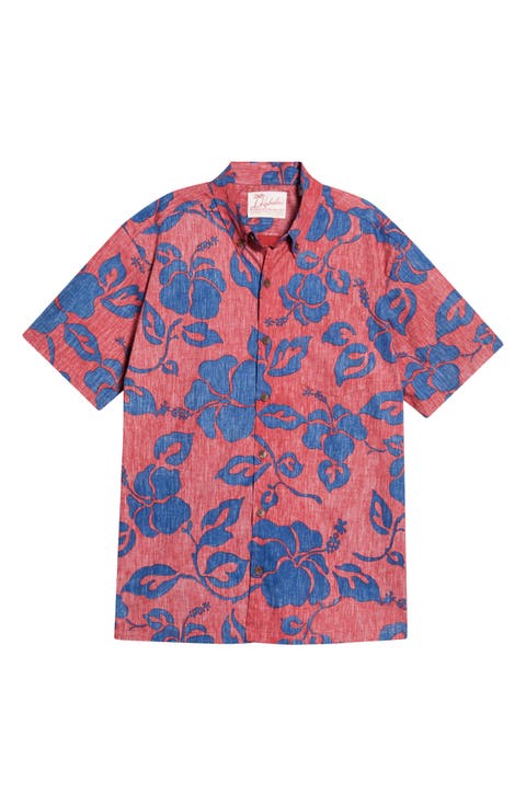 Hi '90s Floral Short Sleeve Button-Down Shirt