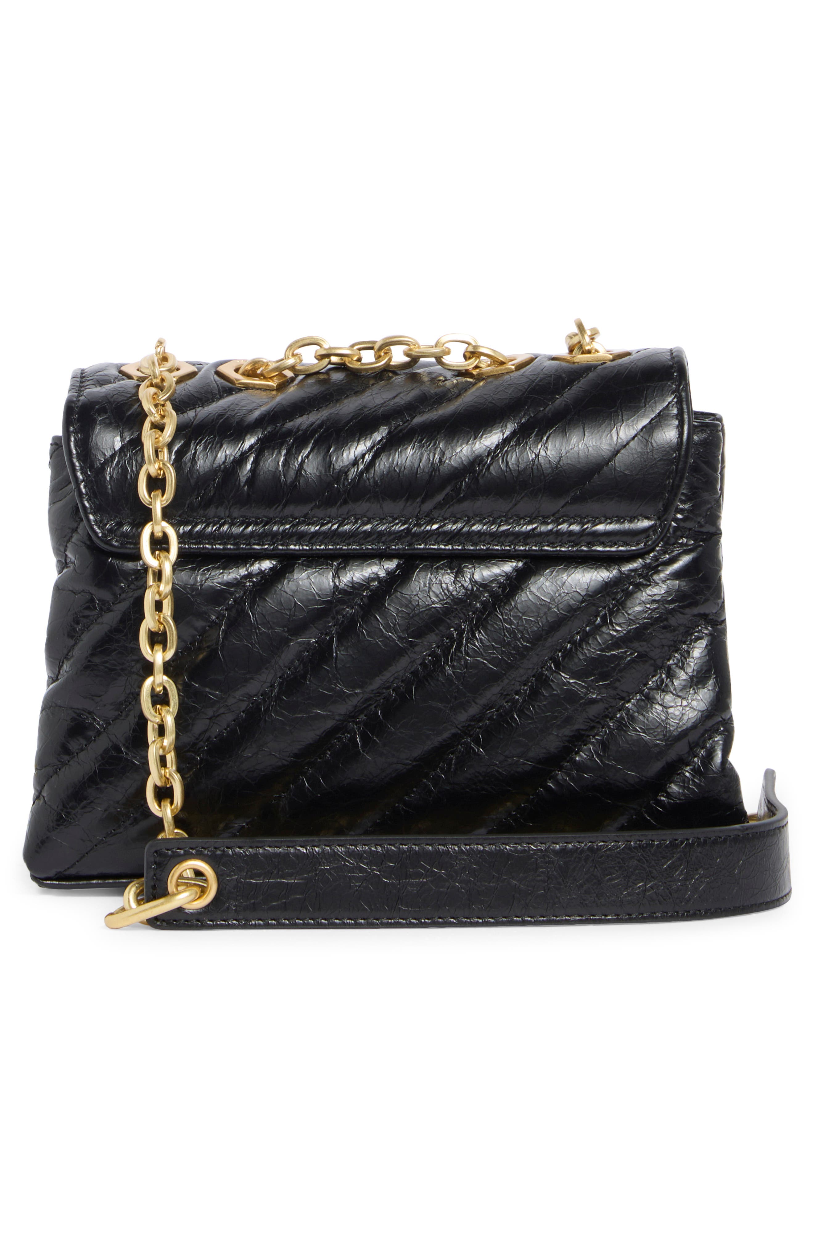 Off-White Jackhammer 17 Matelassé Leather Shoulder Bag, Alternate, color, Black