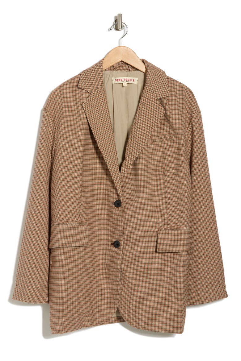 Reggie Oversize Blazer, Alternate, color, GINGER COMBO