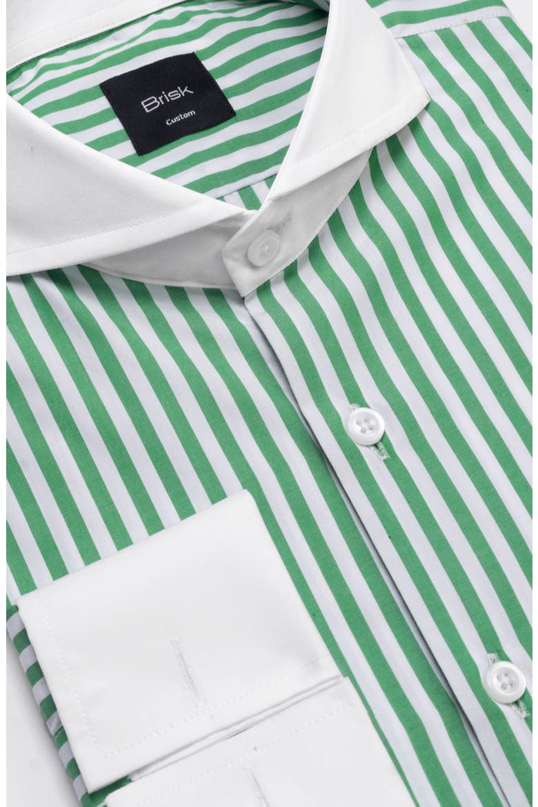 Bengal Striped Pima Cotton Wrinkle Resistant Shirt, Alternate, color, Green Bengal Stripe