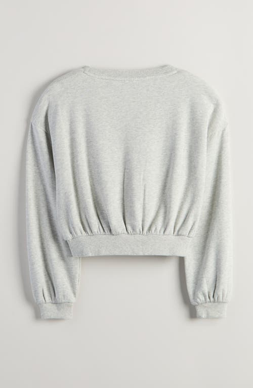 Treasure & Bond Kids' Appliqué Bow Sweatshirt In Gray