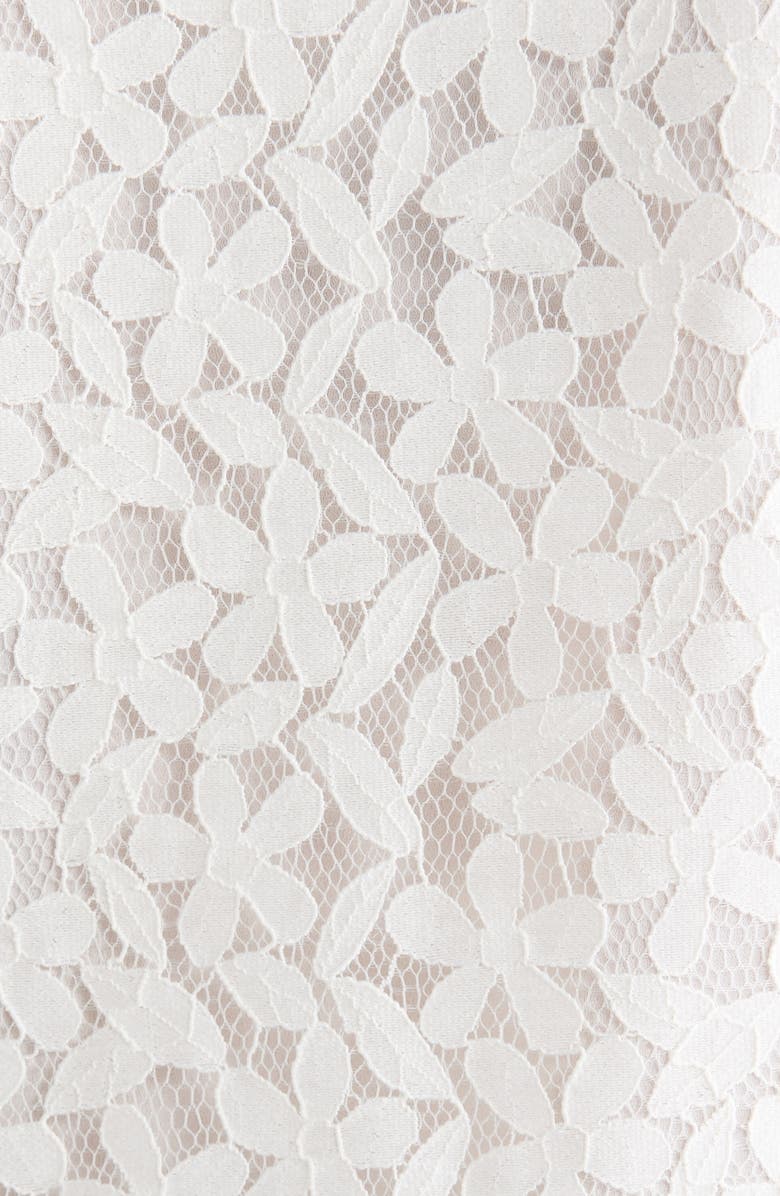 CeCe Lace Peplum Top, Alternate, color, New Ivory