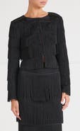 Temperley London Fringe Cropped Jacket