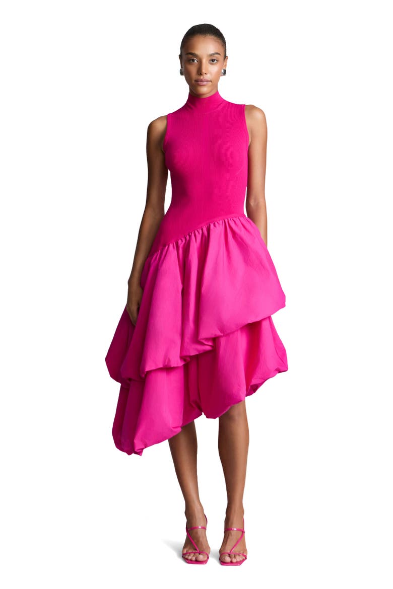 Eleonora Combo Tiered Dress, Alternate, color, Berry Blush