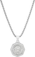 STEELTIME Men's Stainless Steel Lion Head Pendant Necklace