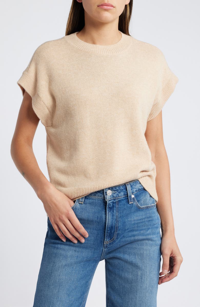 PAIGE Nepheli Crewneck Sweater, Main, color, Camel Brown