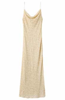 Livy Cowl Neck Clip Dot Dress