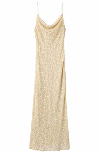 Livy Cowl Neck Clip Dot Dress