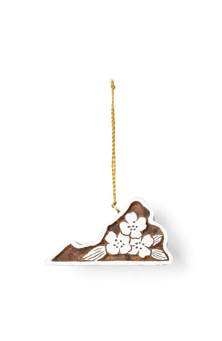 Matr Boomie Virginia State Dogwood Ornament, Main, color, Natural