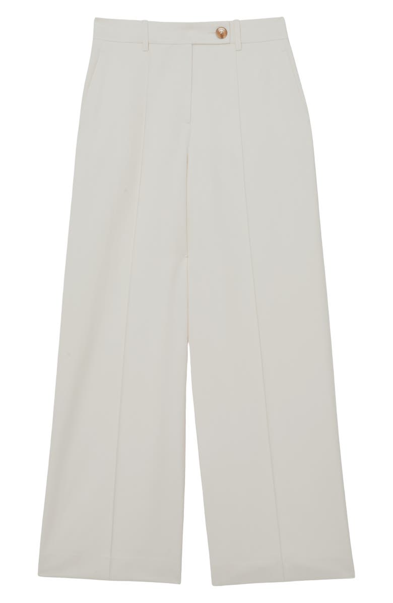 Reiss Malin High Waist Wide Leg Pants, Alternate, color, Cream