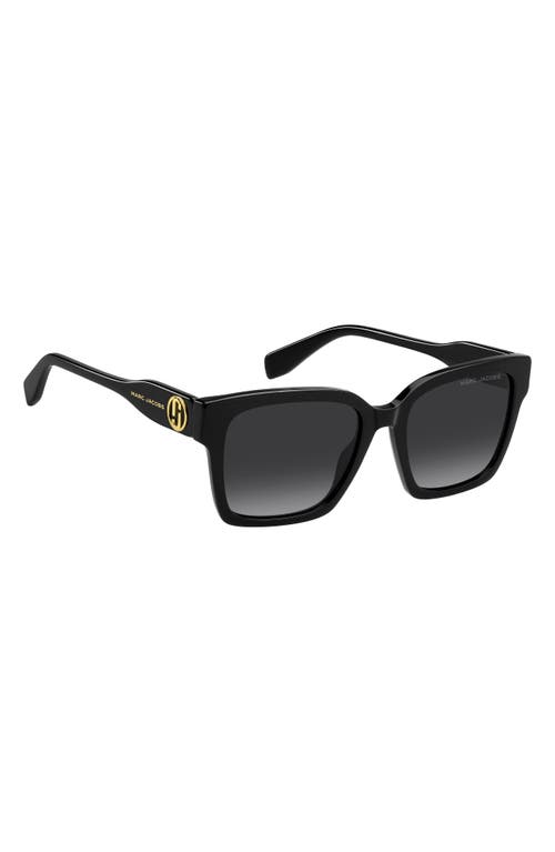 Marc Jacobs 53mm Gradient Square Sunglasses In Black
