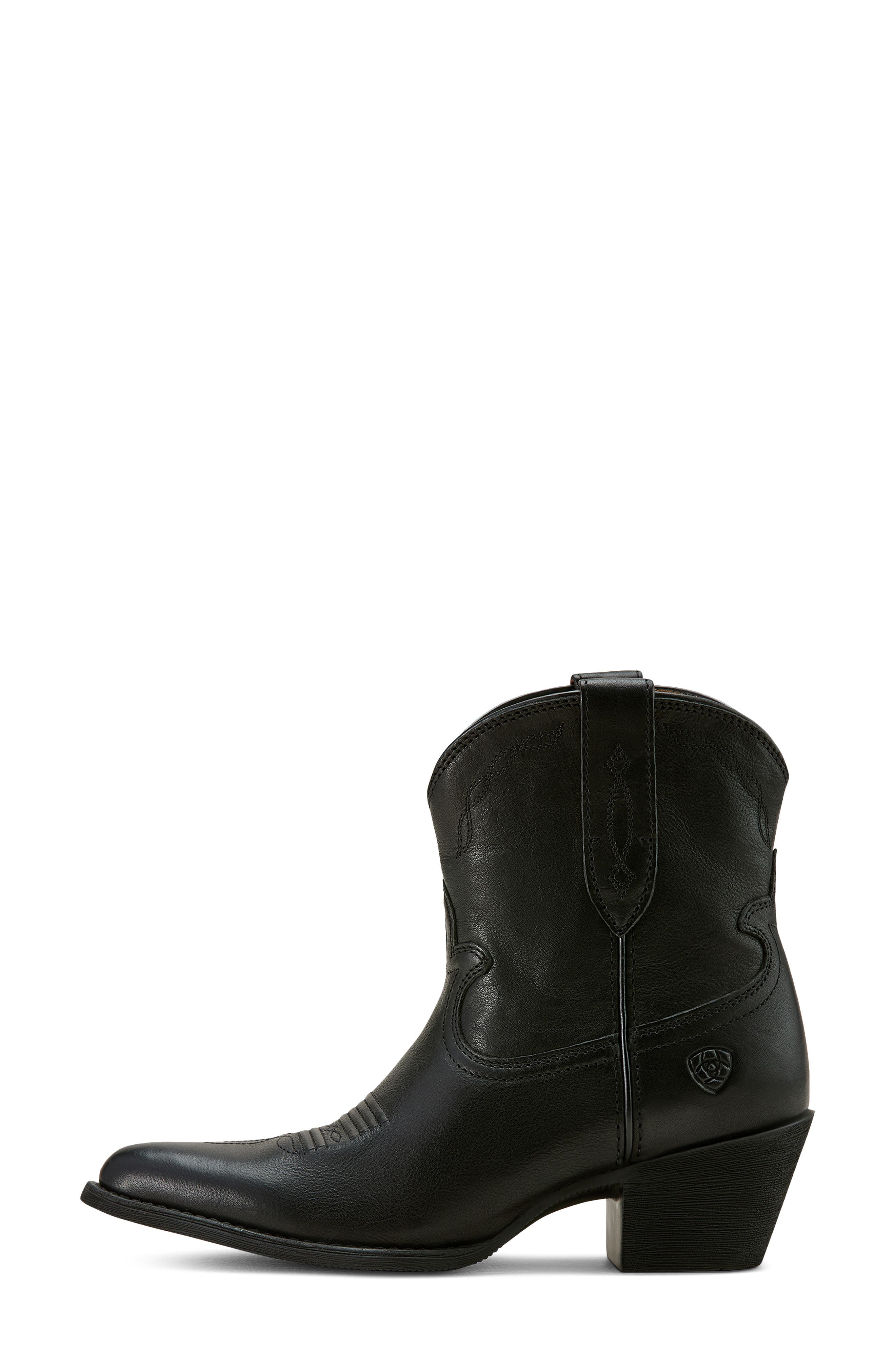 Ariat Maggie J Toe Short Western Boot, Alternate, color, Black Night