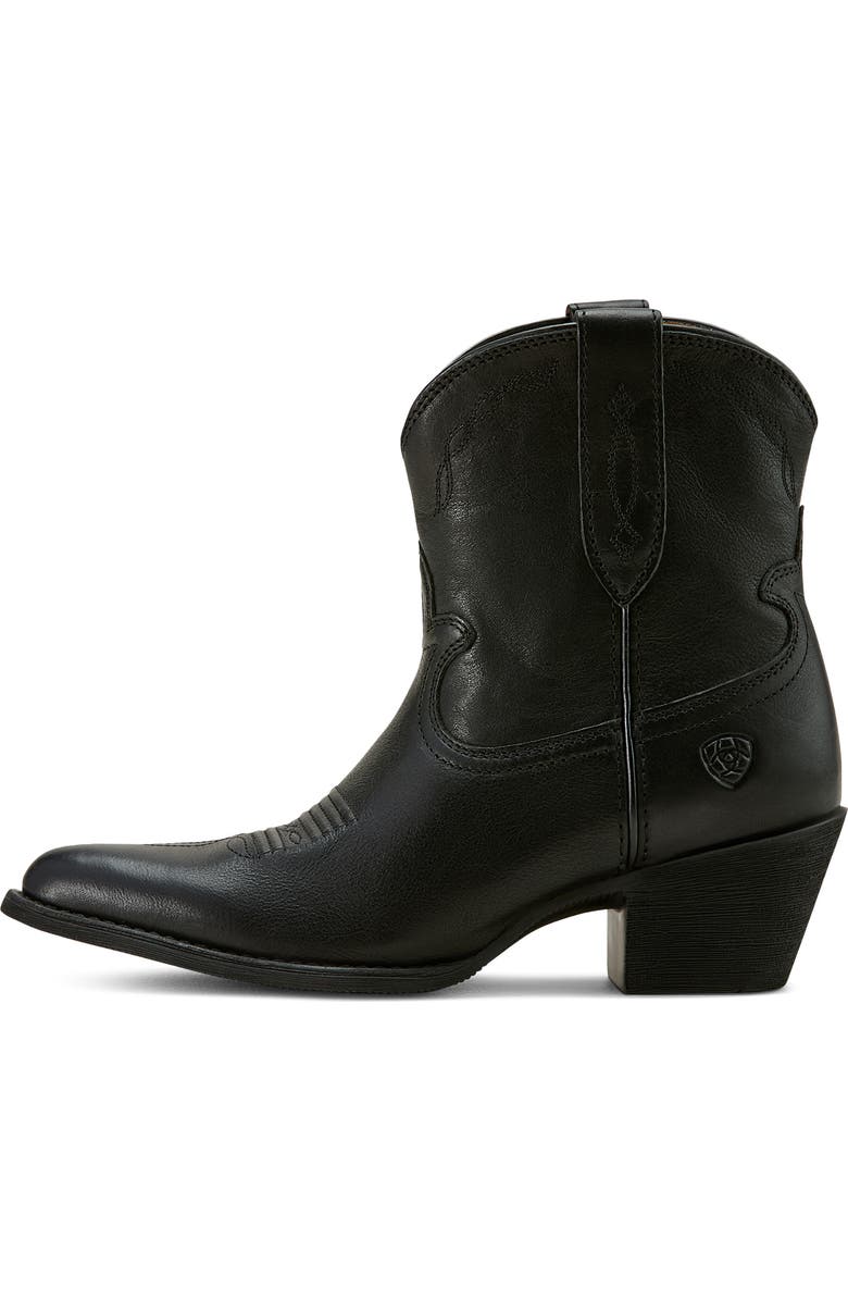 Ariat Maggie J Toe Short Western Boot, Alternate, color, Black Night