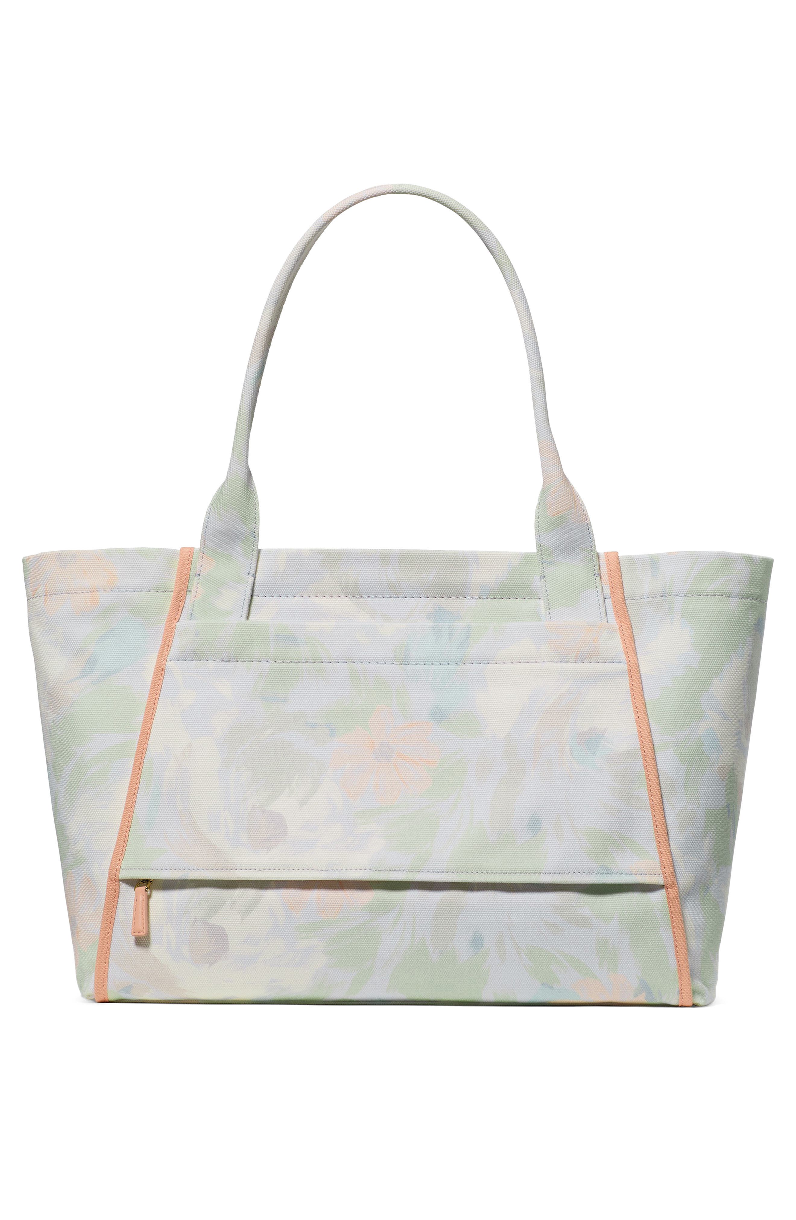 Kate Spade New York dash hidden garden print canvas tote, Alternate, color, Multi Blue