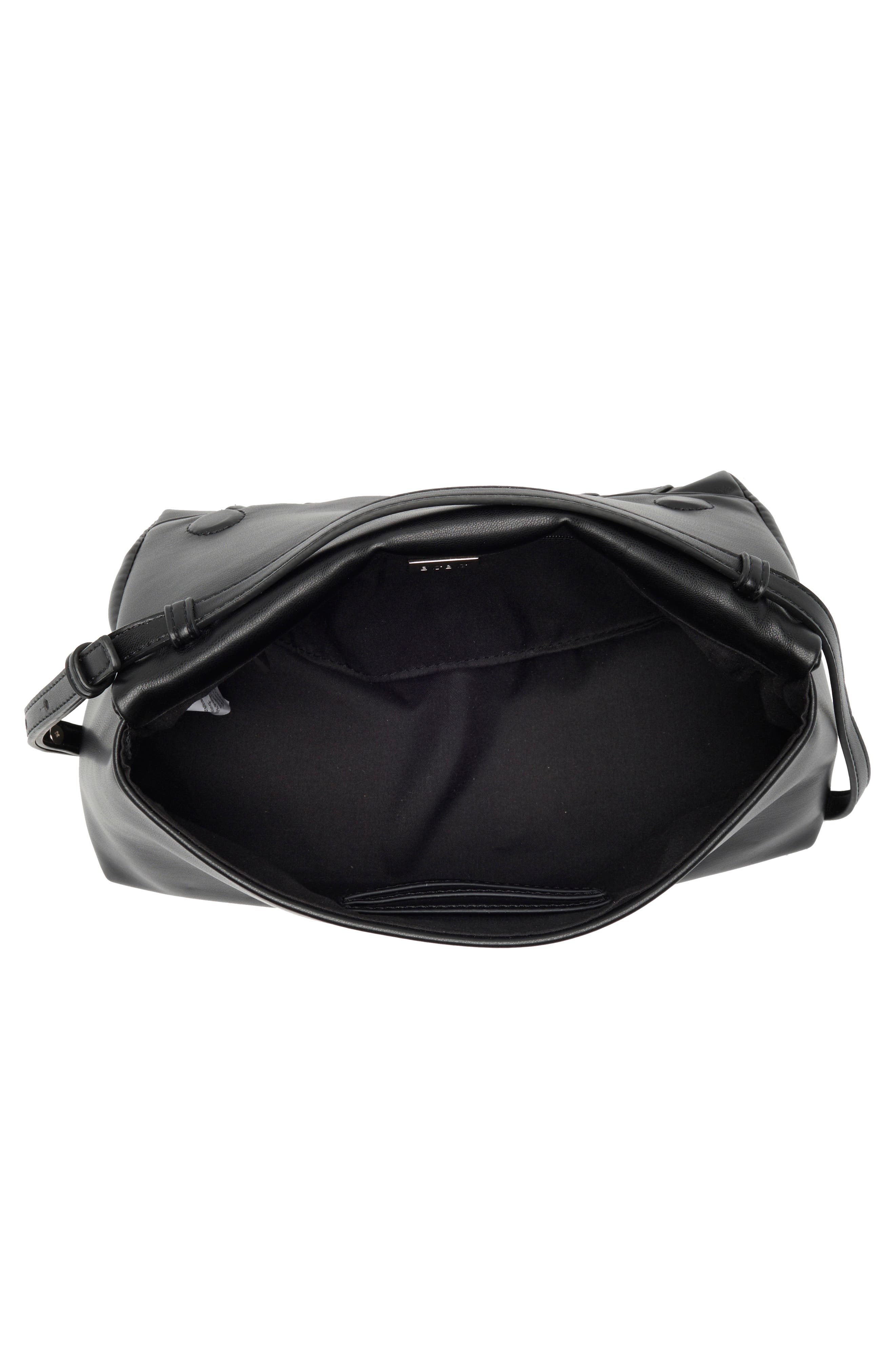 BCBG Pleated Flap Shoulder Bag, Alternate, color, Black