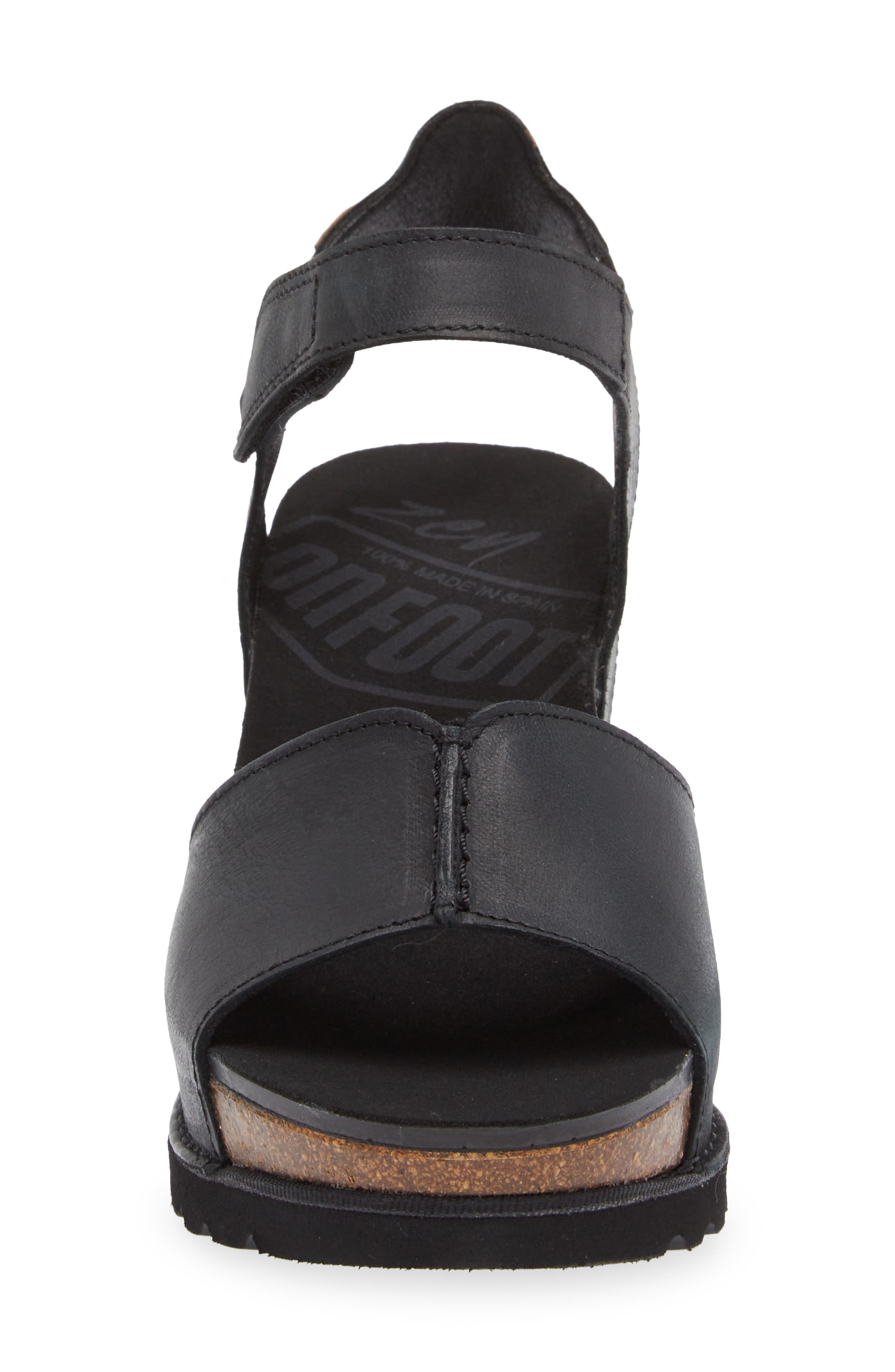 On Foot Samoa 310 Wedge Sandal, Alternate, color, Black