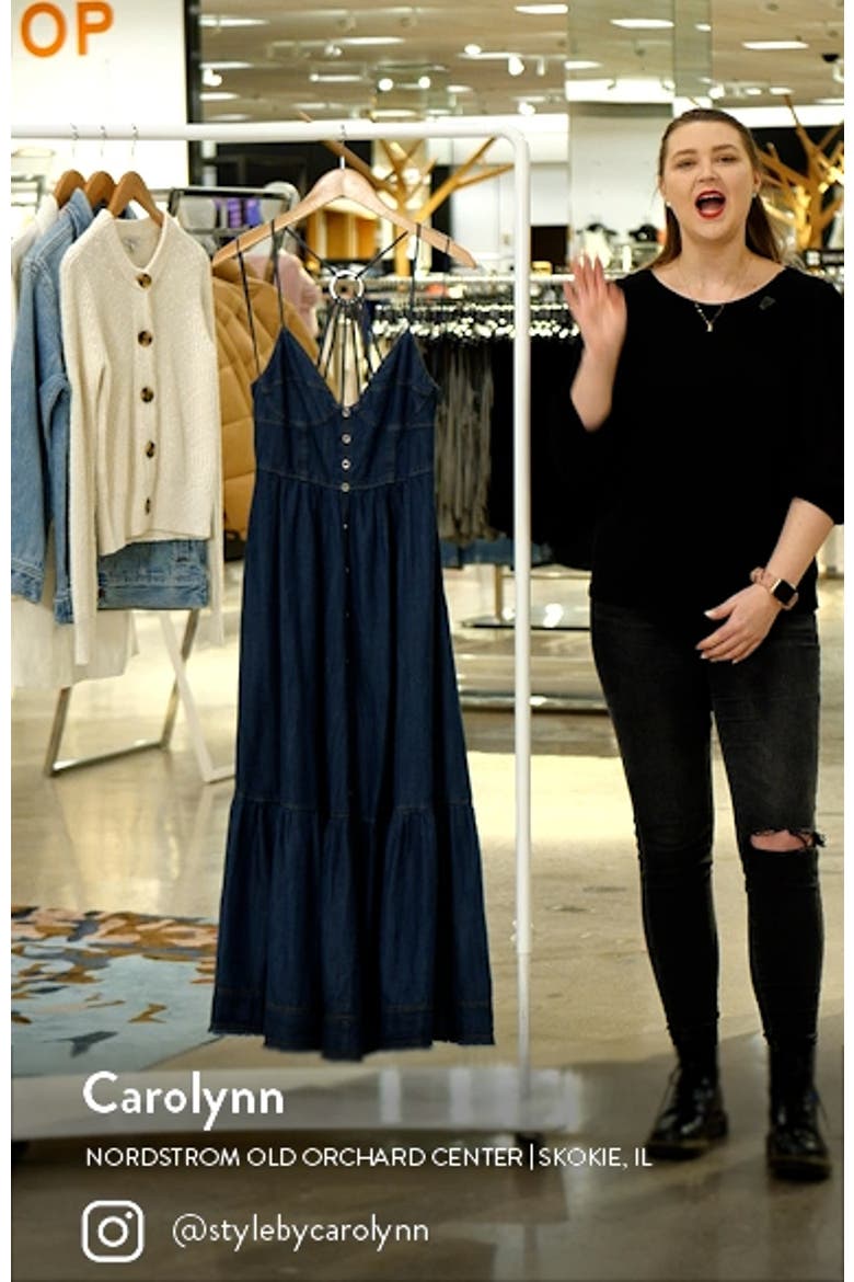 Serene Racerback Denim Maxi Dress video