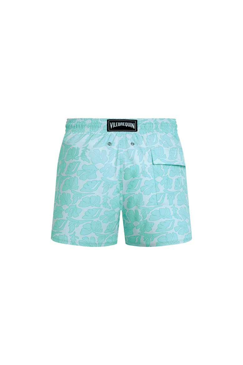 Men Stretch Short Swim Shorts Seashells, Alternate, color, white