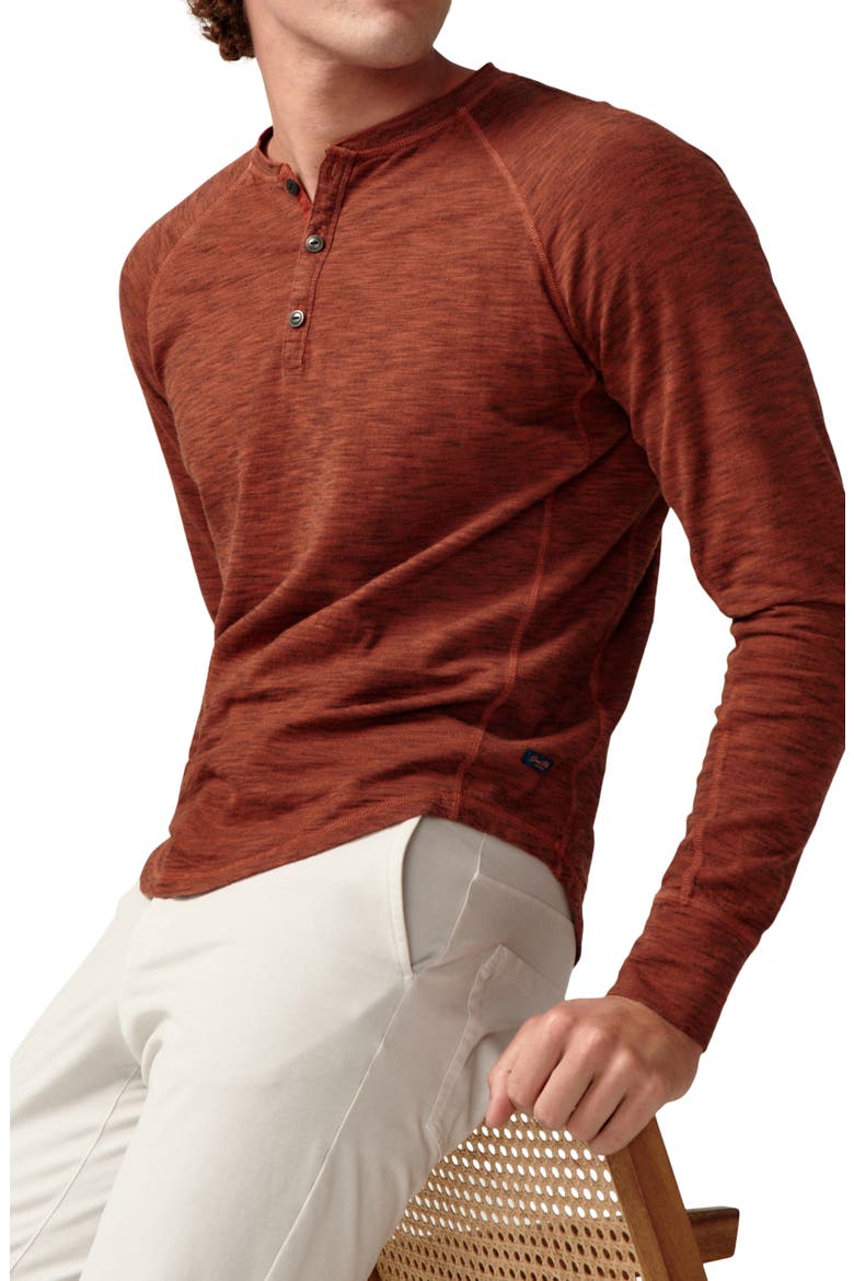 Legend Slub Long Sleeve Henley T-Shirt, Alternate, color, BRANDY