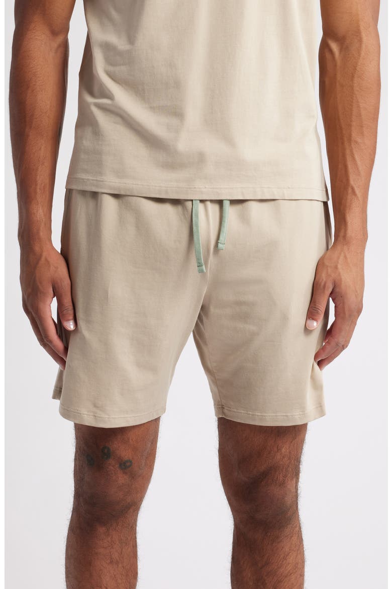 Mix Match Pajama Shorts, Main, color, LIGHT BEIGE